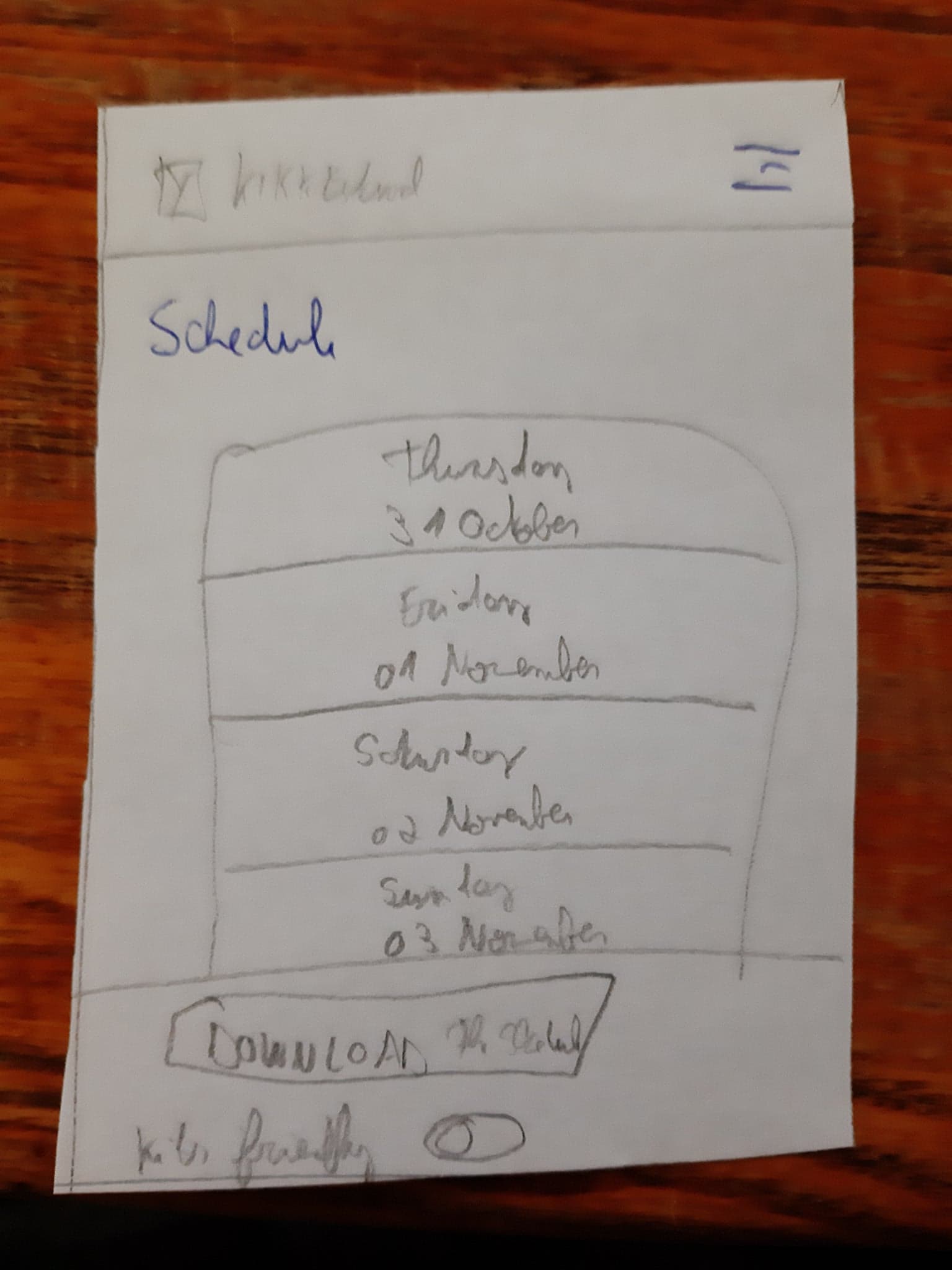 prototype papier schedule